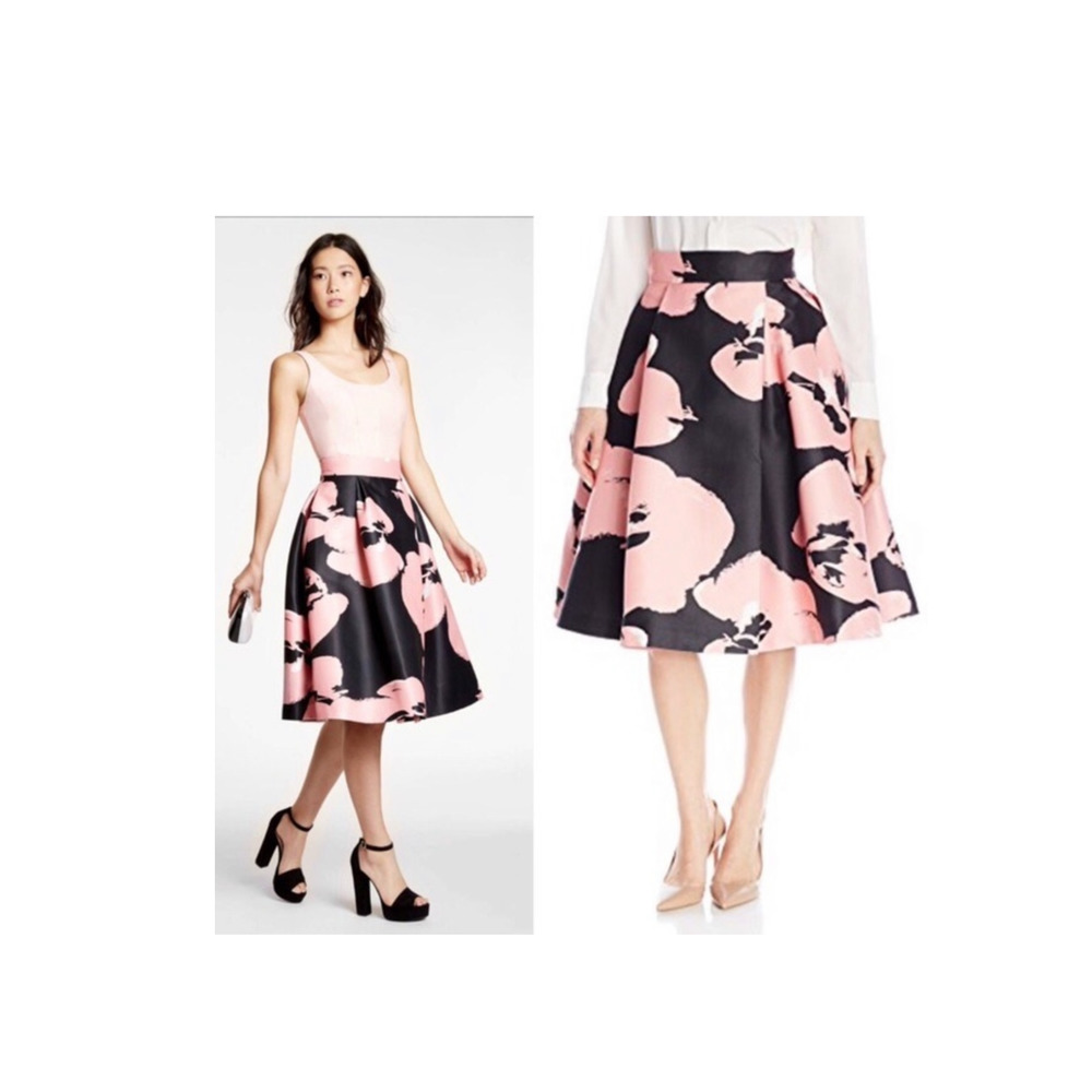 NWT Halston Heritage Printed Structure Skirt